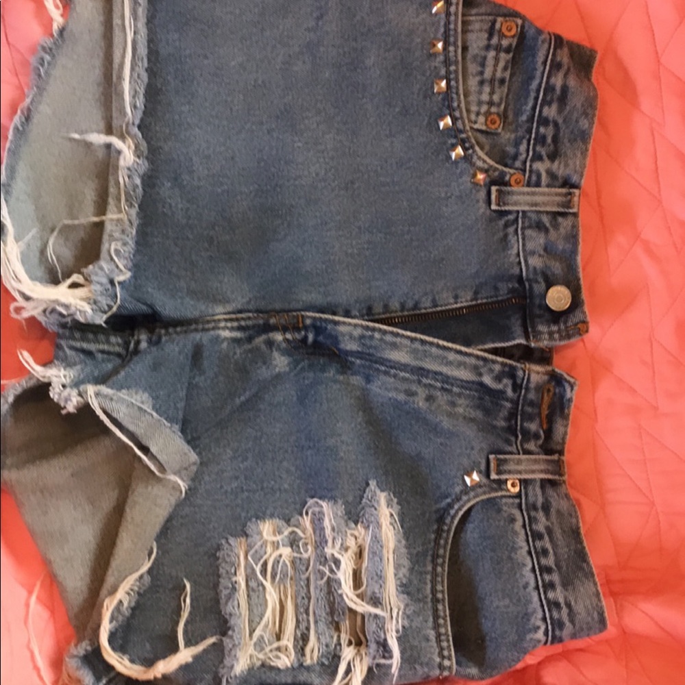 Vintage Levi custom distressed shorts